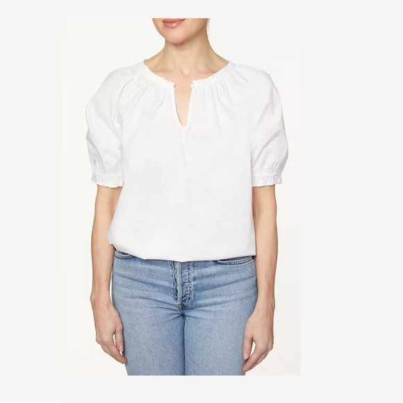 COOPER & ELLA Women's Puff Sleeve Woven Shirt - Picture 1 of 4